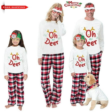 

ESASSALY Christmas Pajamas For Family - Family Christmas Pjs Matching Sets