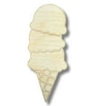 thumbnail image 2 of Unfinished Wood Etched Triple Stack Ice Cream Shape 16" / 1/4", 2 of 2