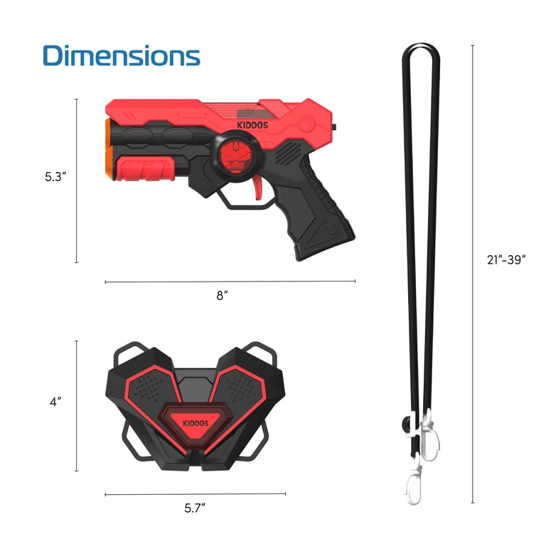 Kiddos Laser Tag Blasters Set, Battery Powered Laser Tag Guns and