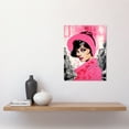 thumbnail image 2 of Vintage Model in Downtown Street Retro Pink Unframed Wall Art Print Poster Home Decor Premium, 2 of 3