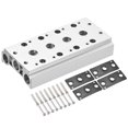 thumbnail image 1 of Unique Bargains 1/4' G 4 Row Manifold Solenoid Air Pneumatic Valve Base Socket for 4V210 Series, 1 of 1
