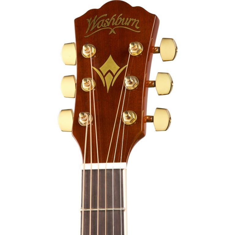 Washburn WD100DL Dreadnought Mahogany Acoustic Guitar Natural