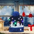 thumbnail image 2 of JUNTEX LED Christmas Hat Light Up Knitted Colorful Lights Snowman Ugly Hat Unisex Winter Sweater Beanie Cap New Year Holiday Party Decorations, 2 of 9