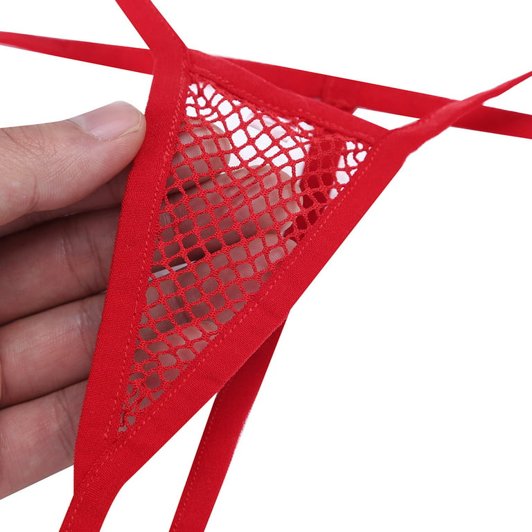 Mesh G String Thong - Red – Stroked Ego