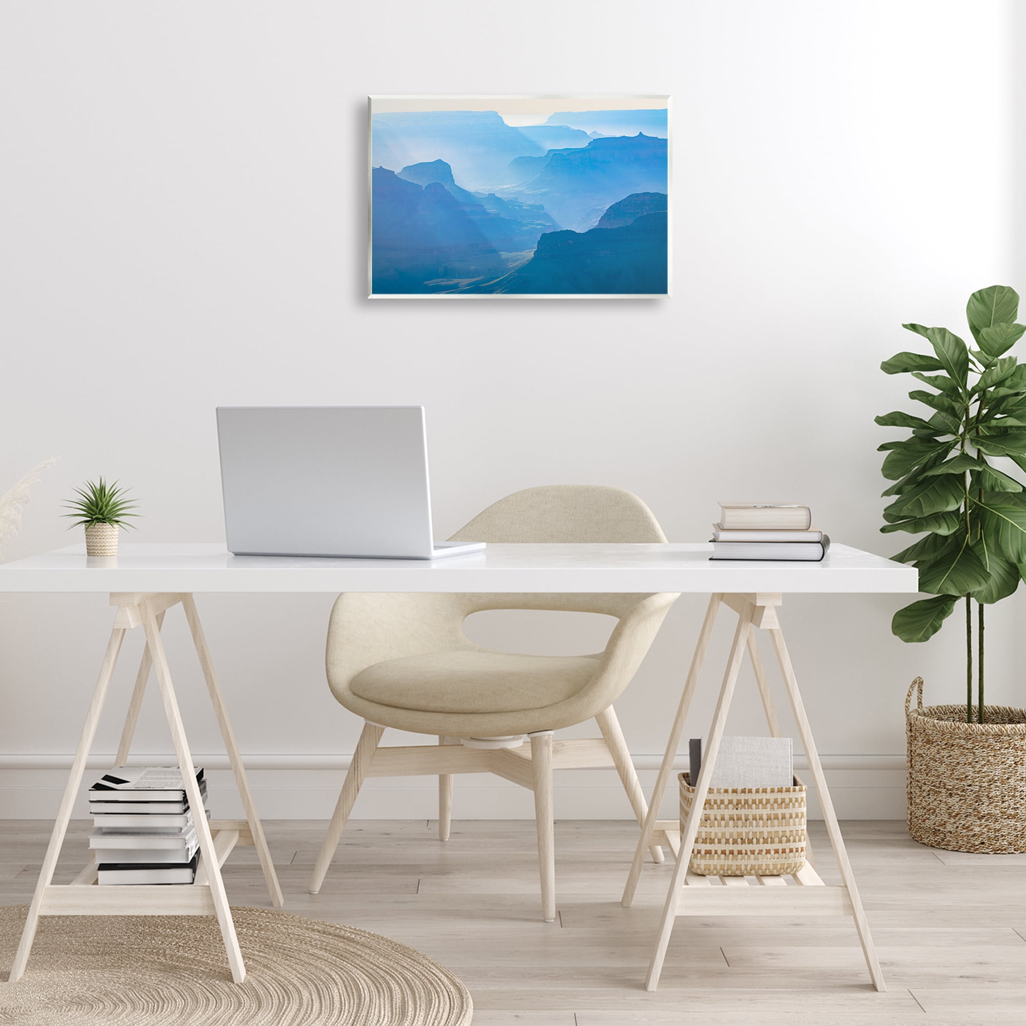 Stupell Industries Blue Sunlit Peaks Landscape & Nature Photography Unframed Art Print Wall Art, 19 x 13