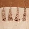 thumbnail image 3 of Boho Patchwork Leather Tassel Poly Filled Pillow, 3 of 4