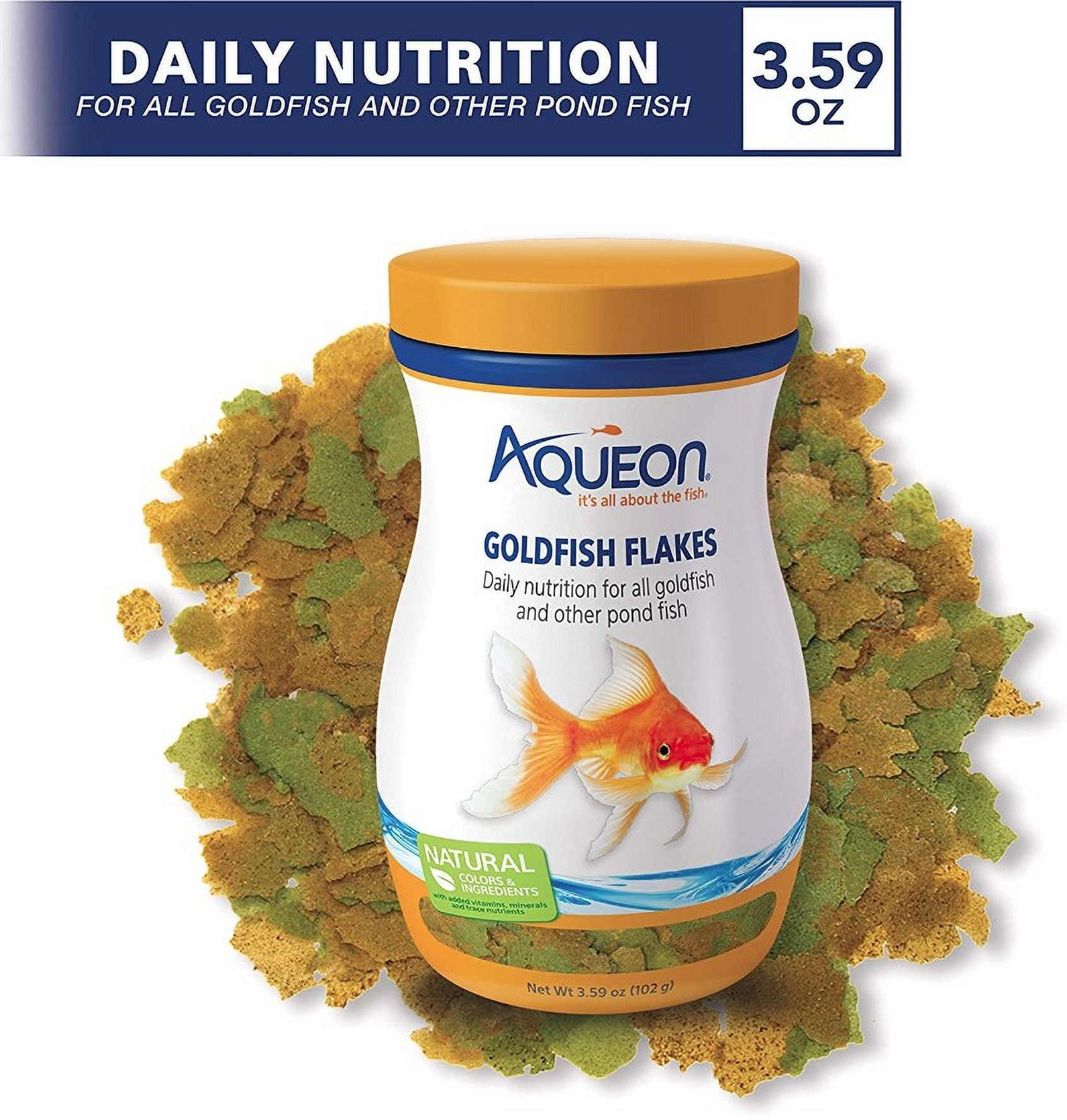 Aqueon Goldfish Flakes Daily Nutrition for All Goldfish and Other Pond Fish [Aquarium Goldfish Food, Aquarium Supplies] 17.95 oz (5 x 3.59 oz)