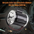 thumbnail image 3 of maXpeedingrods 500W 24V DC Brush Electric Motor ZY1020 with Bracket 2500RPM for DIY Scooter E Bike Go Kart, 107.5mm*133mm, 3 of 8