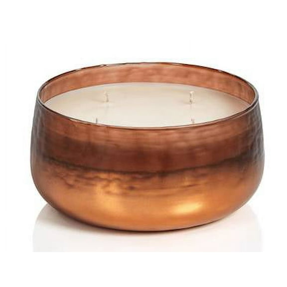 POMEGRANATE Amber Copper Large Tonal Scented Candle Bowl