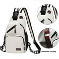 thumbnail image 4 of Specollect Convertible Sling Backpack - Zipper Lock Design with Headphone Hole and 2 Mesh Pockets, Adjustable Shoulder/Double Strap for Hiking and Travel, 4 of 6