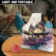 thumbnail image 5 of KUIFORTI Butterfly Yarn Bag Portable Knitting Crochet Bag, Floral Yarn Holder for Crocheting Project, Store Skein Ball, Short Knitting Needle, Knitting Accessories, Size L, 5 of 7
