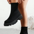 thumbnail image 3 of Women’s Knitted Sock Boots, Thick Bottom, Mid Heel, Comfortable Winter Fashion Shoes - 2026, 3 of 5