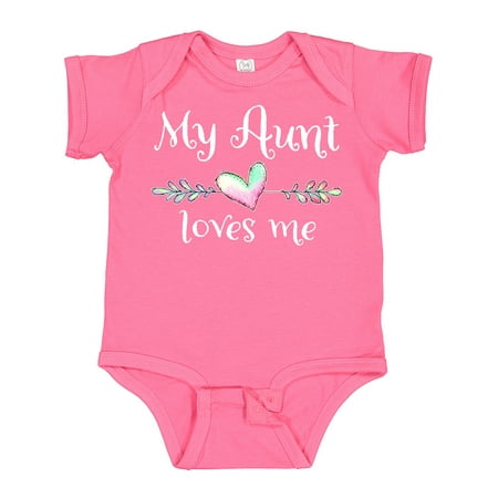 

Inktastic My Aunt Loves Me- Heart Gift Baby Boy or Baby Girl Bodysuit