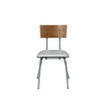 thumbnail image 4 of ACME Furniture Jurgen 30" Faux Leather Side Chairs in Silver/Walnut (Set of 2), 4 of 4