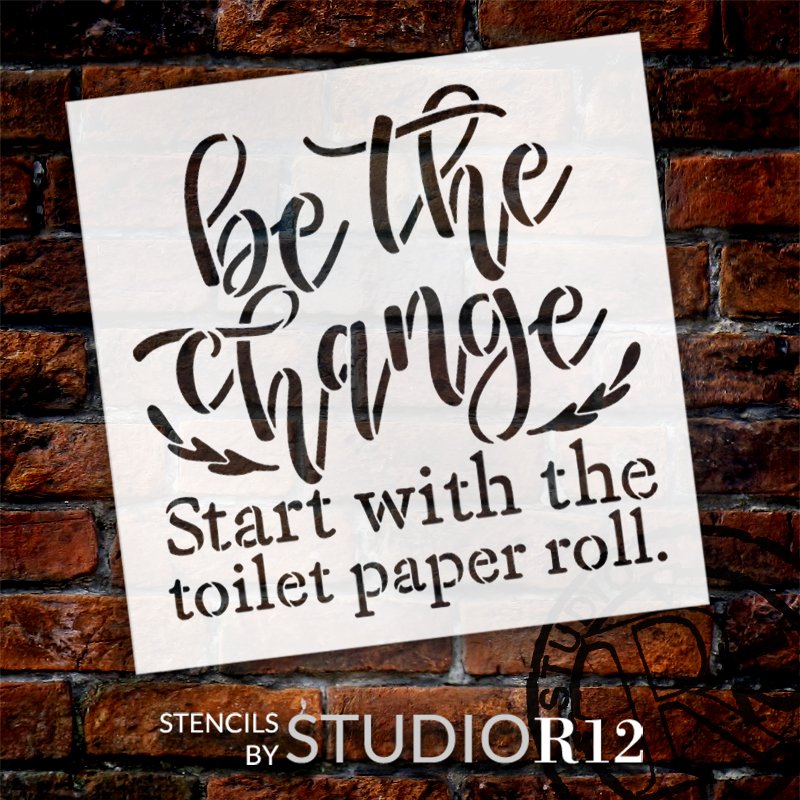 Wall Hangings Wall Decor Be The Change Stencil Home & Living etna.com.pe