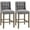 Grey, variant on HOMCOM Modern Counter Bar Stools Upholstered Counter Chairs Set of 2 Beige