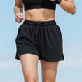 thumbnail image 2 of ABATAB Women's Sweat Shorts with Pockets Soft Drawstring Running Workout Lounge Shorts Casual Summer Athletic Shorts(Small,Black), 2 of 7