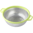 thumbnail image 1 of Stainless Steel Colander With Handle and Legs, Large Metal Green Strainer for Pasta, Spaghetti, Berry, Veggies, Fruits, Noodles, Salads, 5-quart 10.5, 1 of 4