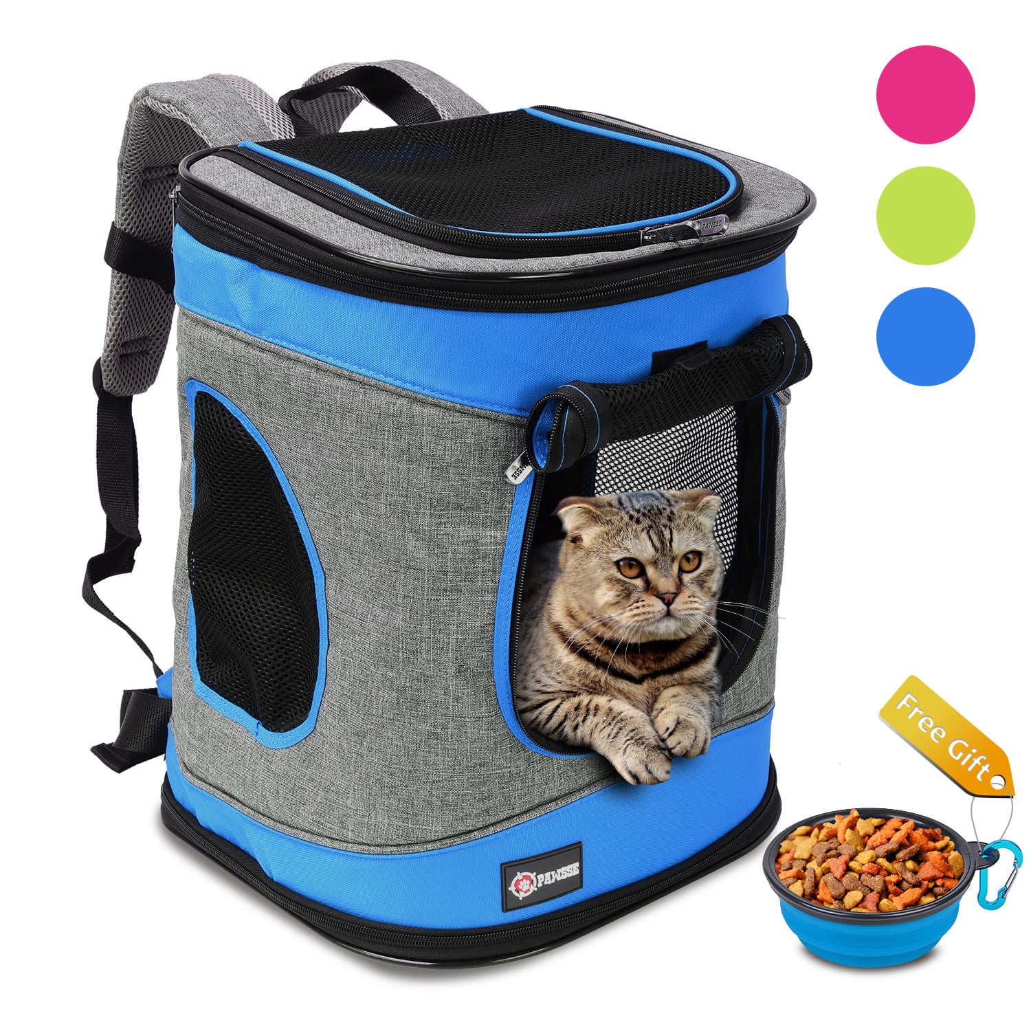 Pawsse Pet Carrier Backpack for Dogs and Cats up to 15 LBS Comfort Dog Cat Carrier Travel Bag ...