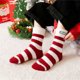 thumbnail image 1 of Medias Navideñas de Terciopelo Rojo para Invierno | Calcetines de Forro Polar Acolchado y Grueso para Mujer | Calcetines Suaves y Cálidos de Tela No Tejida para Dormir En Casa | Decoración Navideña p, 1 of 6