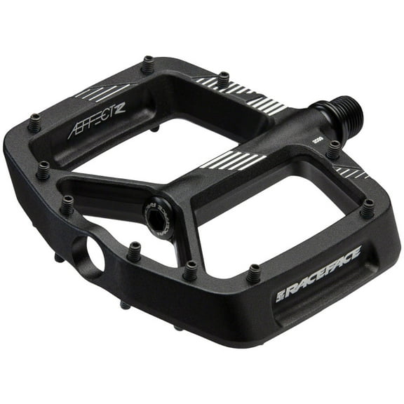 RaceFace Aeffect R Platform MTB Pedals 9/16" Aluminum Body Removable Pins Black