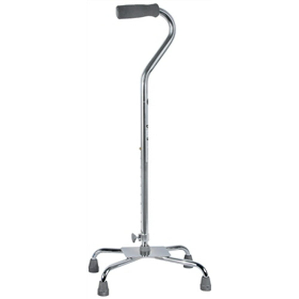 Sunmark Wide Base Quad Cane, Silver