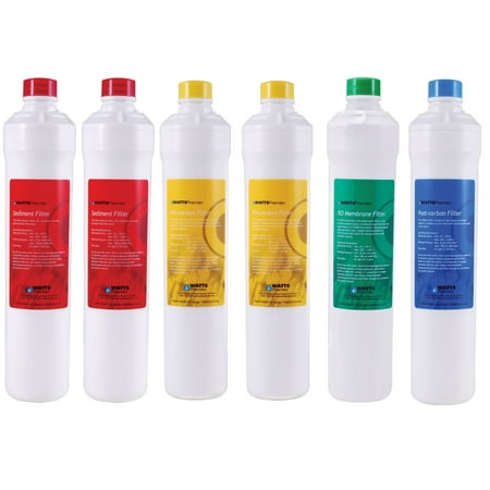 Membrane Capsule Filter - Watts Premier W-2R-2Y-1B-1G Ro Pure Replacement Filter Plus Membrane, 6-pack