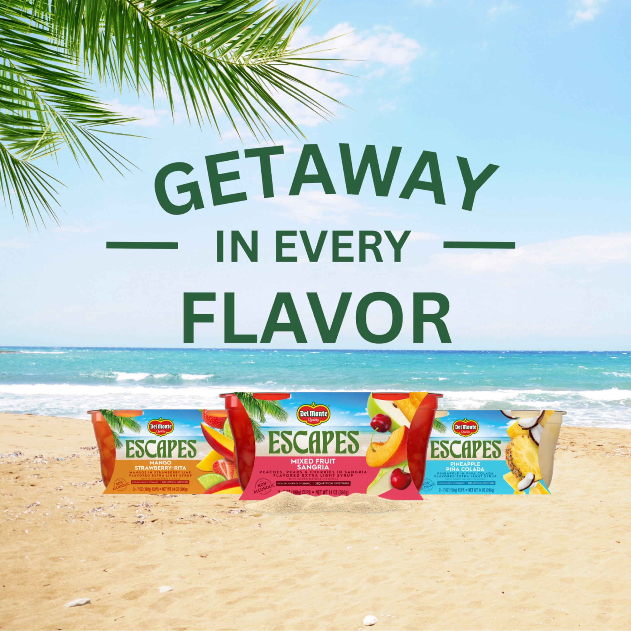 Del Monte Escapes Pineapple Pina Colada, 2-7 oz. Cup