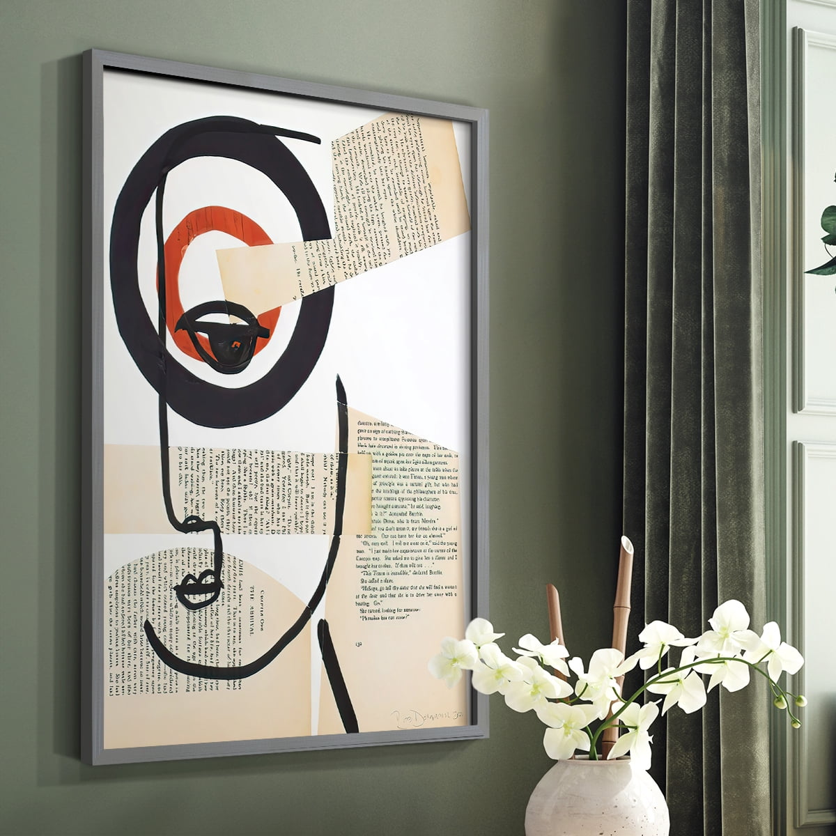 Faces of A Century I in Paper Solid Wood 22 x 28 Framed Print