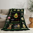 thumbnail image 4 of Cute Avocado Throw Blanket Just A Girl Who Loves Avocado Ultra Soft Cozy Plush Warm Fuzzy Lightweight Cartoon Avocado Gifts Fleece Blanket for Couch Bed Chair Living Room Decor 50''''X60'''', 4 of 6