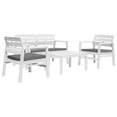 thumbnail image 1 of vidaXL Ensemble de Salon d'Extérieur 4 Pcs Plastique Blanc, 1 of 5