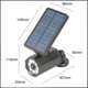 thumbnail image 2 of Iluminación exterior alimentada por energía solar, luz de seguridad con sensor de movimiento, ajuste flexible para jardín, patio, césped, garaje, porche, entrada de vehículos, seguridad paisajística, 2 of 5