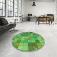 thumbnail image 4 of Ahgly Company Machine Washable Indoor Rectangle Transitional Dark Lime Green Area Rugs, 2' x 4', 4 of 7