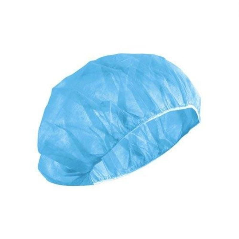 Disposable Bouffant Cap, Polypropylene Non-Woven, Hair Cover Hat Elastic,  Latex Free, Bag of 100 