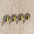 thumbnail image 3 of 4pcs Shell Shape Wall Hook Punch Free for Bathroom Kitchen Supplies, 3 of 7