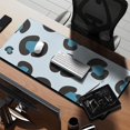 thumbnail image 2 of Long Mouse Pads for Desk,Light Blue and Black Of Leopard Print Desk Mats on Top Of Desks, Desk Mouse Pad Extra Large with 3mm Non-Slip Base and Stitched Edge for Gaming,Office,Work,Home 35.4"x15.7", 2 of 6