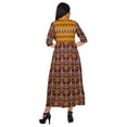 thumbnail image 4 of Moomaya Printed Front Slit A-Line Kurtis For Women Short Sleeve Summer Kurta, 4 of 5