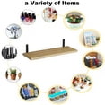thumbnail image 4 of 16" Floating Shelves Wall-Mounted Rustic Decor Set of 4 Wood Storage Bathroom Shelf Over The Toilet, Rustic Brown, 4 of 5