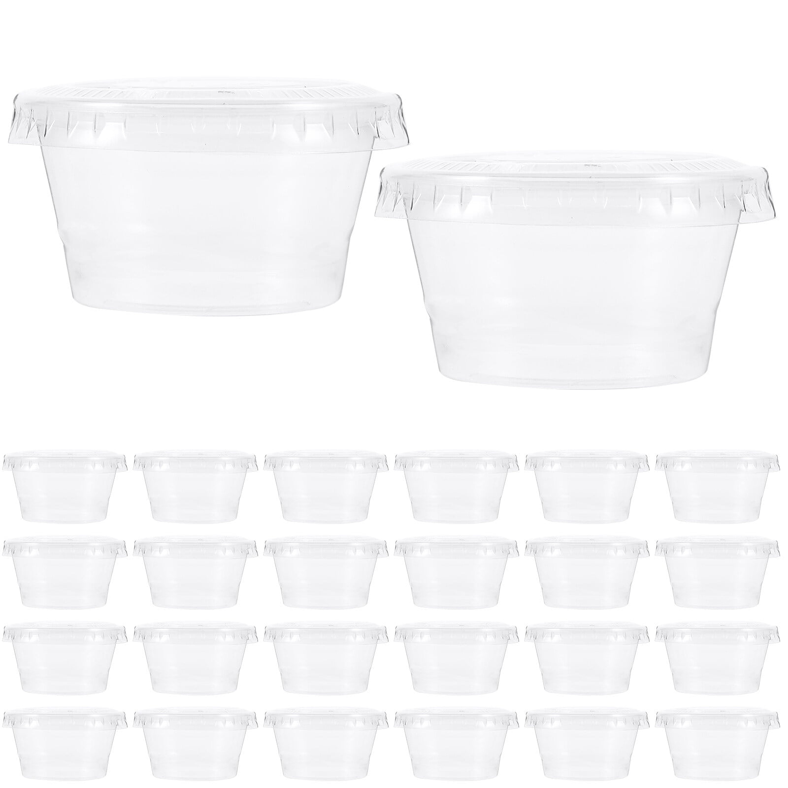 250 Pack] 3.25 oz Portion Cups with Lids- Small Condiment Containers for  Salad Dressing, Salsa & Dipping Sauce, Souffle, Slime, Sample, Spice, Jello  Shots, Disposable Reusable Translucent Ramekins 