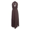 thumbnail image 5 of Tqcoqu Womens Deep V-Neck Polka Dot Print Halter Boho Long Maxi Dresses,Brown Women's S-XXL, 5 of 9