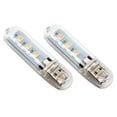 thumbnail image 1 of 2 Pcs Mini Lampe de Nuit Portable Lumineuse 3 LED USB (Blanc), 1 of 5