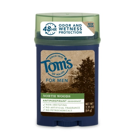 Tom's of Maine 24-Hour Long-Lasting Men's Antiperspirant and Deodorant, Northwoods, 2.25 (Best 24 Hour Deodorant)