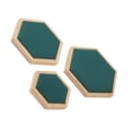 thumbnail image 2 of Qarigey Bandeja de exhibición hexagonal con superficie de terciopelo, textura y protección a prueba de arañazos, 3 pack/lote Ropa, zapatos y accesorios Miscelánea Verde, 2 of 6