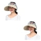 thumbnail image 1 of Qarigey Sombrero para el sol para mujer, colorido, a prueba de viento, transpirable, plegable, para verano, senderismo, viajes, playa, piscina, Caqui 2Conjunto, 1 of 6