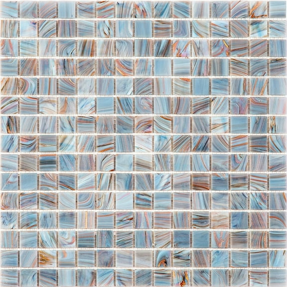 Celestial 12 in. x 12 in. Glossy Templeton Gray Glass Mosaic Wall and Floor Tile (20 sq. ft./case) (20-pack)