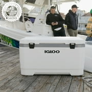 Igloo 100 QT Latitude Marine Ultra Hard-Sided Cooler, White and Moonscape Gray