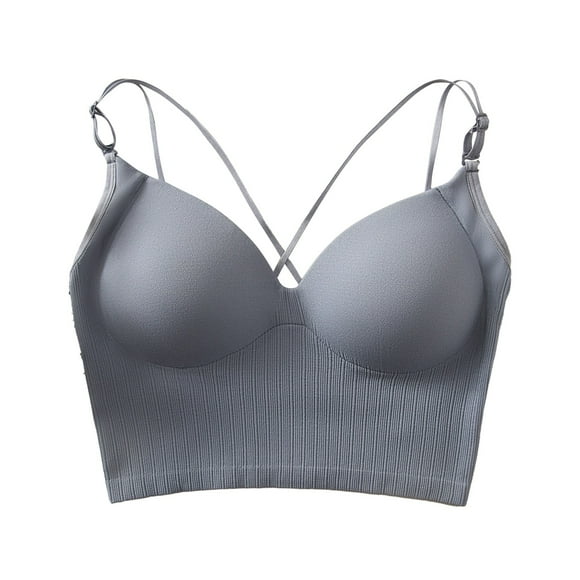 TSADFHJI Tank with Built in Bra Womens Tank Tops Adjustable Strap Stretch Cotton Camisole with Built in Padded Shelf Bra Small Color A Women Bras Thong Women's Bras Nightwear Grey One Size