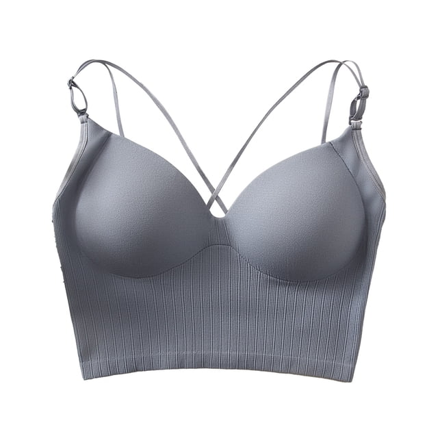 Clearance Sale 2025 Bra Tank With Built In Bra Womens Tank Tops Adjustable Strap Stretch Cotton Camisole With Built In Padded Shelf Bra Small Color A
