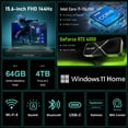 thumbnail image 2 of MSI Cyborg 15.6 FHD 144Hz VR-Ready Gaming Laptop, Intel i7-13620H, RTX 4050, 32GB DDR5 RAM, 2TB SSD, 2 of 7