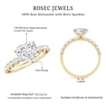 thumbnail image 6 of Rosec Jewels Heart Shape Moissanite Solitaire Engagement Ring with Side Stones (7 mm, D-VS1 Grade), 18K Yellow Gold, US 6.00, 6 of 7